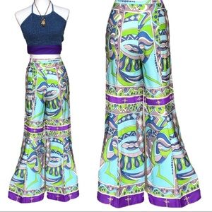 New! True Vintage✨60s Psychedelic High-Rise Bell Bottom Pants